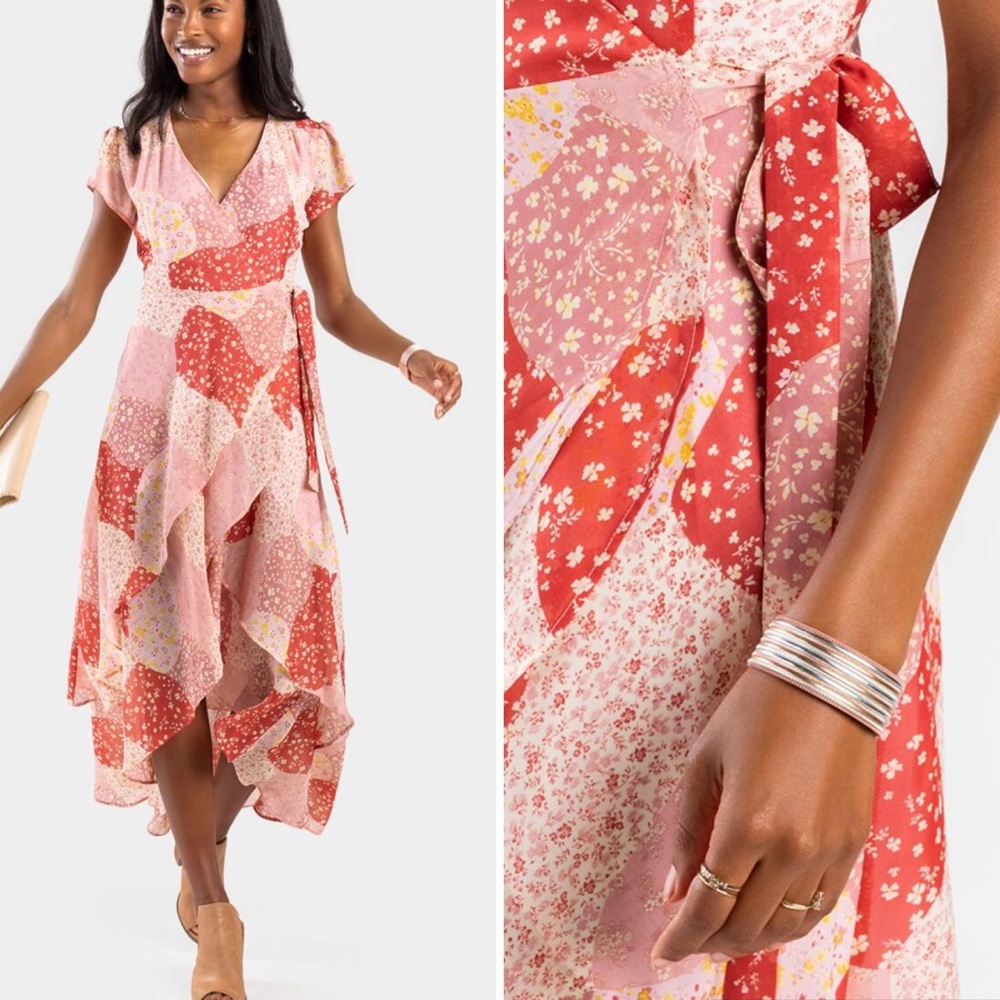 Francescas Blue Rain Wrap Dress